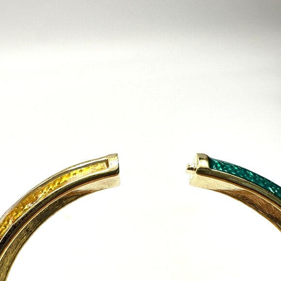 Vintage '70s Turquoise Sunset Clamper Bracelet — Size 7 & Signed – EUC - Picture 6 of 10